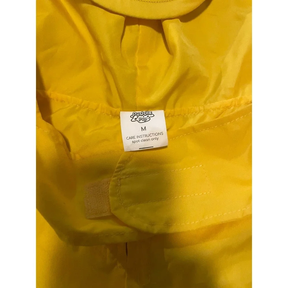 Puddle Pup Dog Raincoat Rain Jacket Yellow Medium Hooded